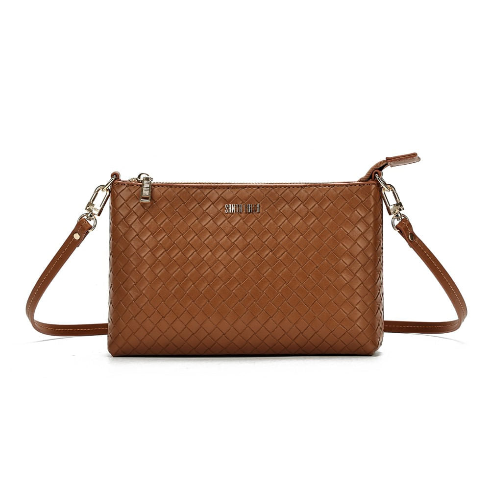 Bolsa Santa Lolla Caramelo Alça Transversal