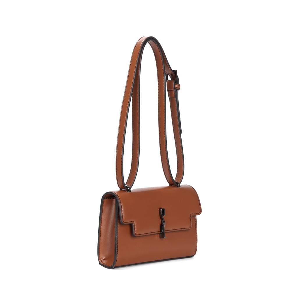 Bolsa Santa Lolla Caramelo Alça Transversal