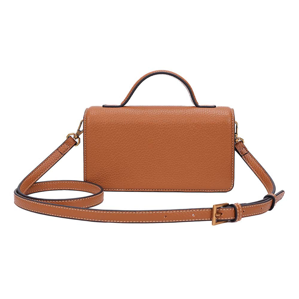 Bolsa Santa Lolla Caramelo Texturizada Alça Dupla