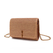 Bolsa Santa Lolla Caramelo Tramado Alça Corrente