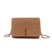 Bolsa Santa Lolla Caramelo Tramado Alça Corrente