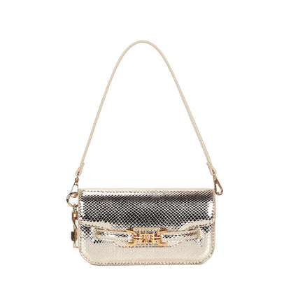 Bolsa Santa Lolla Dourada Metalizada Alça De Ombro