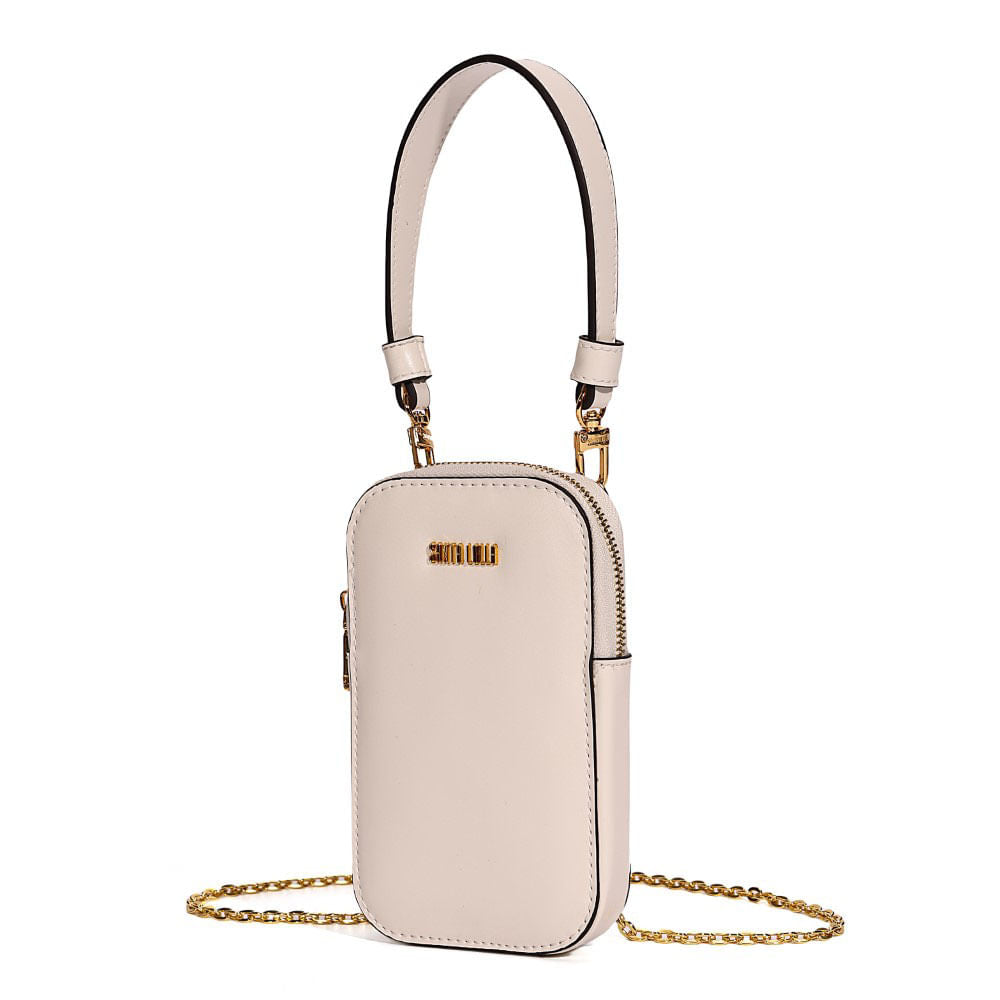 Bolsa Santa Lolla Marfim Porta Celular Transversal