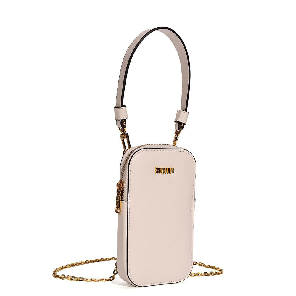 Bolsa Santa Lolla Marfim Porta Celular Transversal