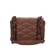Bolsa Santa Lolla Marrom Alça Corrente Transversal 