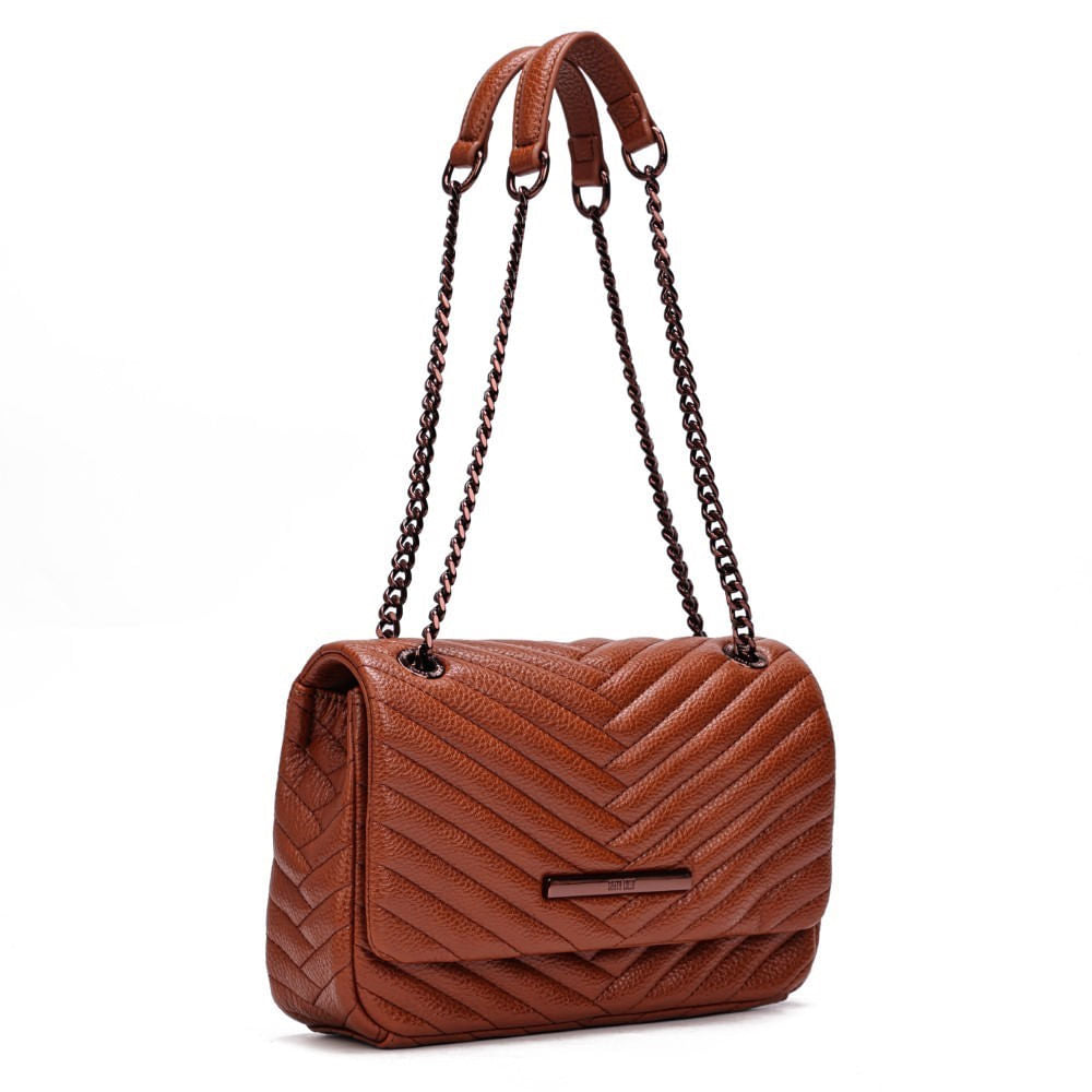 Bolsa Santa Lolla Marrom Alça De Ombro Corrente