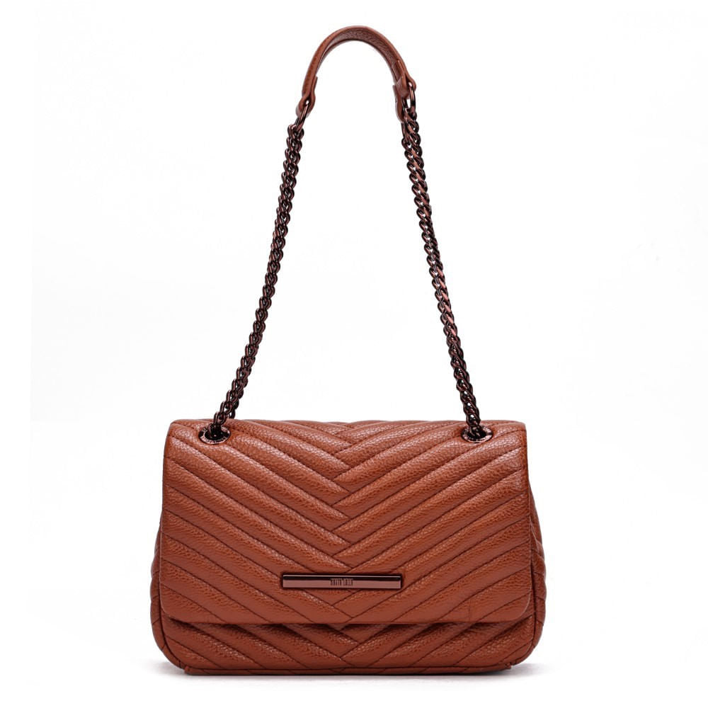Bolsa Santa Lolla Marrom Alça De Ombro Corrente