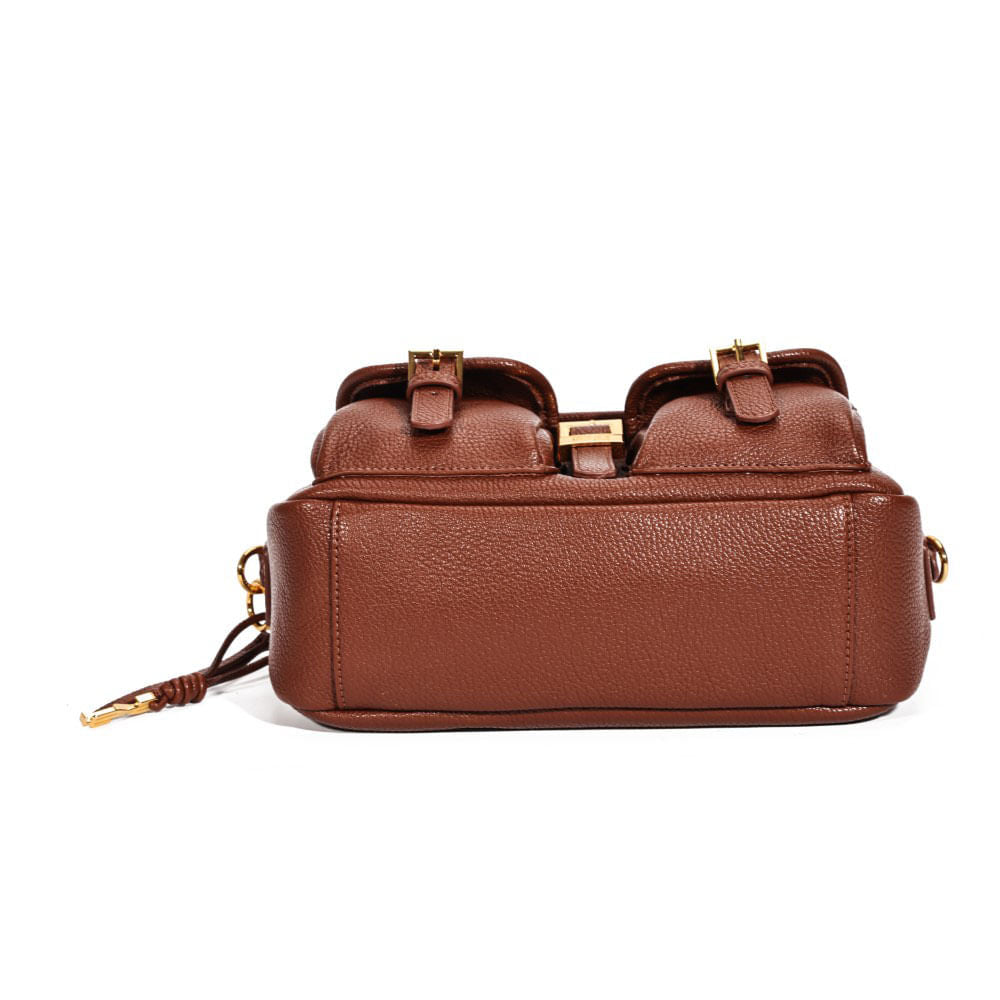 Bolsa Santa Lolla Marrom Bucket Transversal