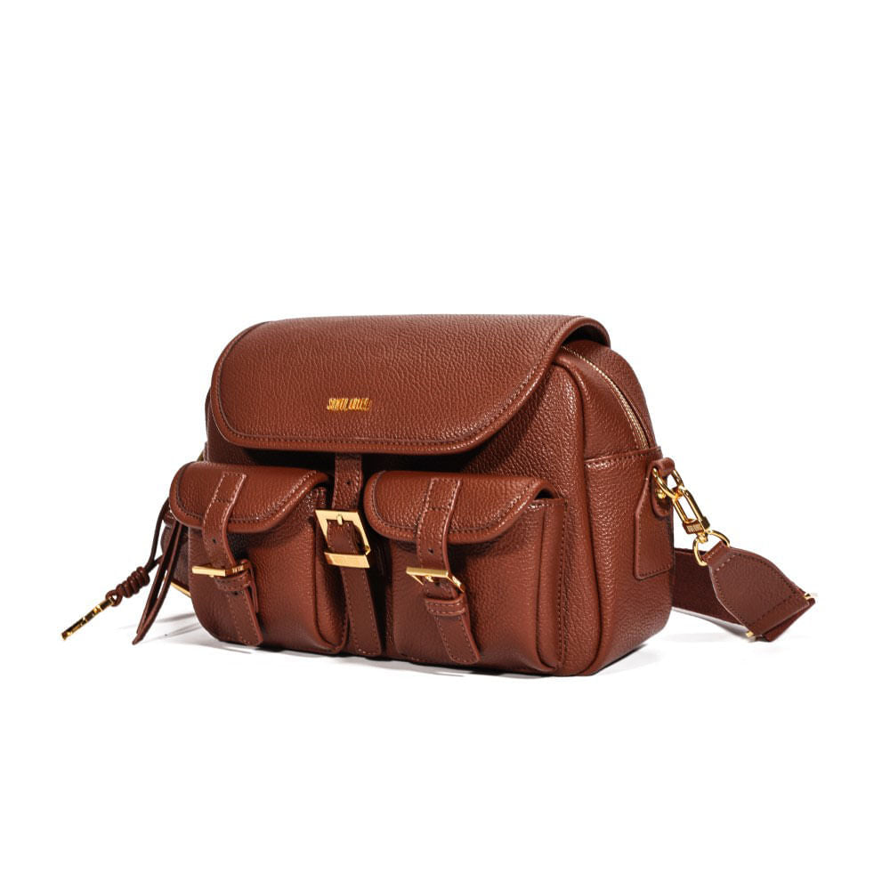 Bolsa Santa Lolla Marrom Bucket Transversal