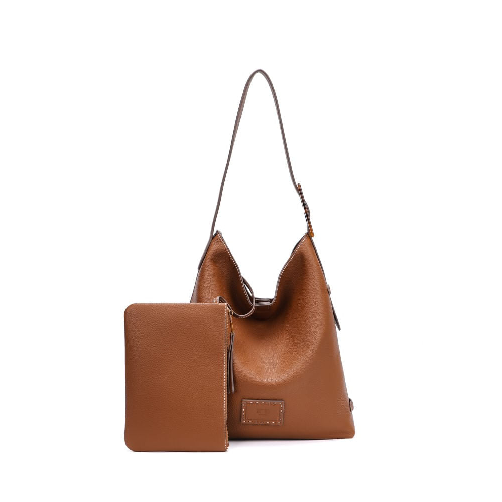 Bolsa Santa Lolla Marrom Com Clutch
