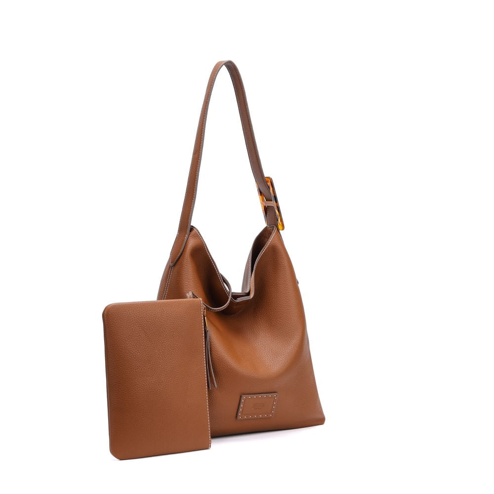 Bolsa Santa Lolla Marrom Com Clutch