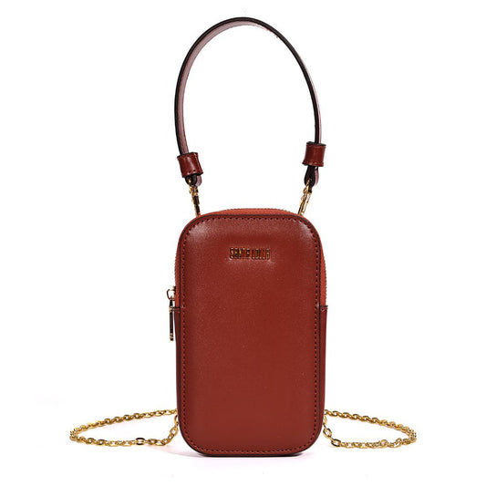 Bolsa Santa Lolla Marrom Ferrugem Porta Celular Transversal