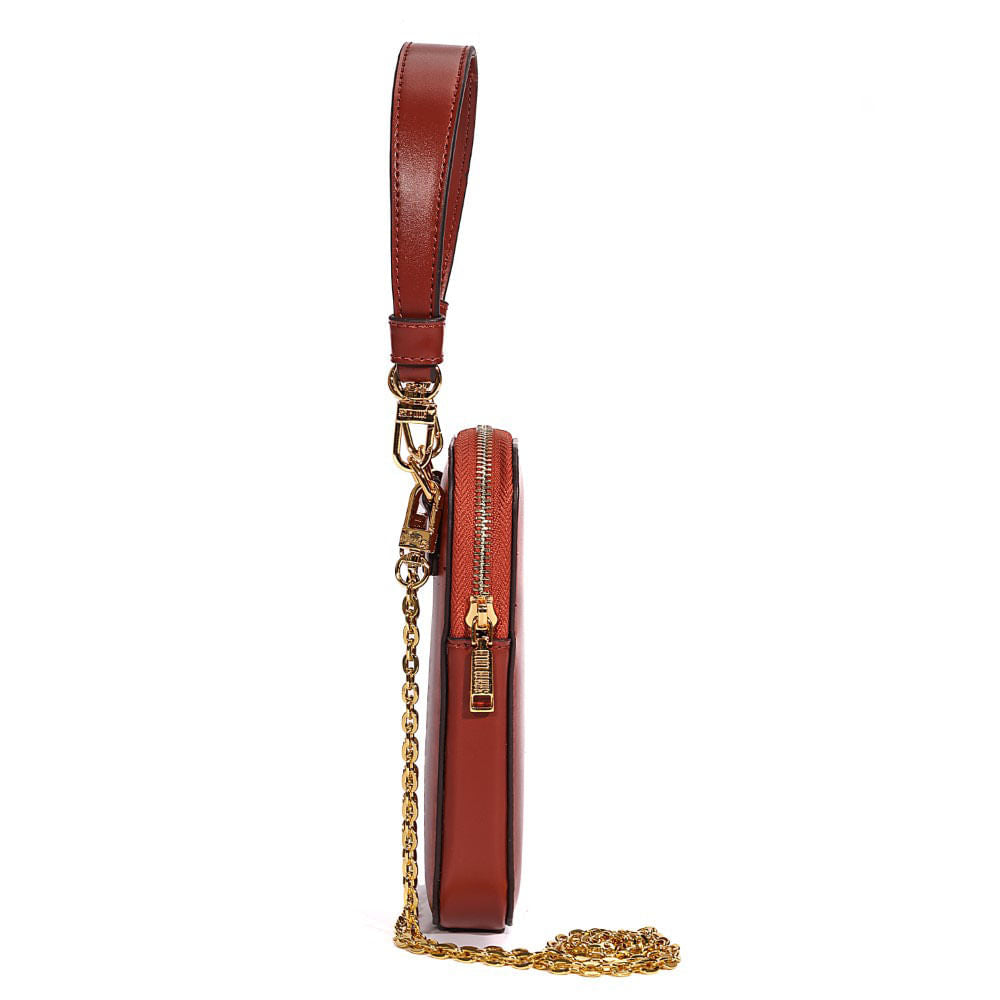 Bolsa Santa Lolla Marrom Ferrugem Porta Celular Transversal