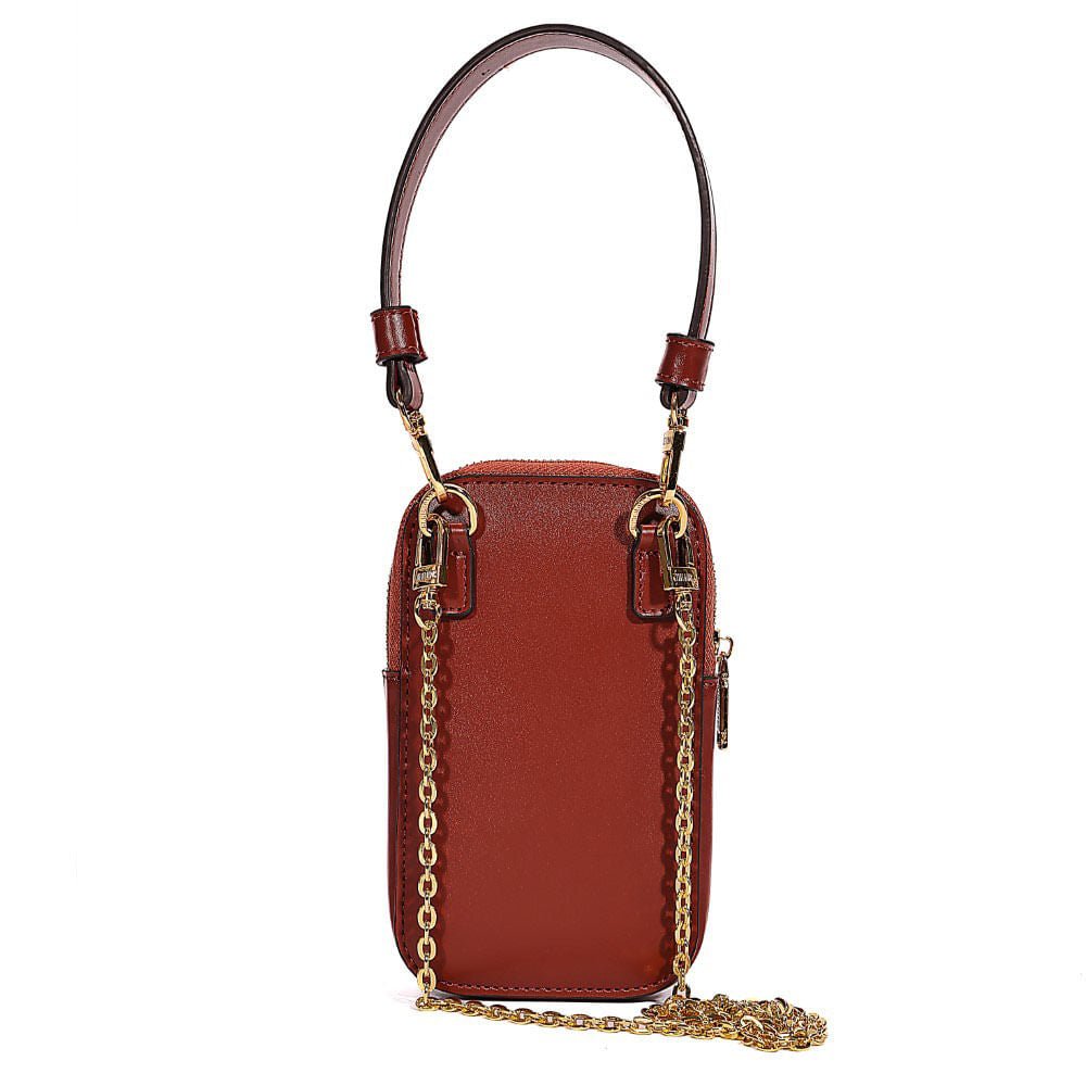 Bolsa Santa Lolla Marrom Ferrugem Porta Celular Transversal