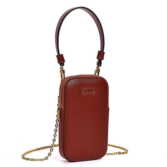 Bolsa Santa Lolla Marrom Ferrugem Porta Celular Transversal