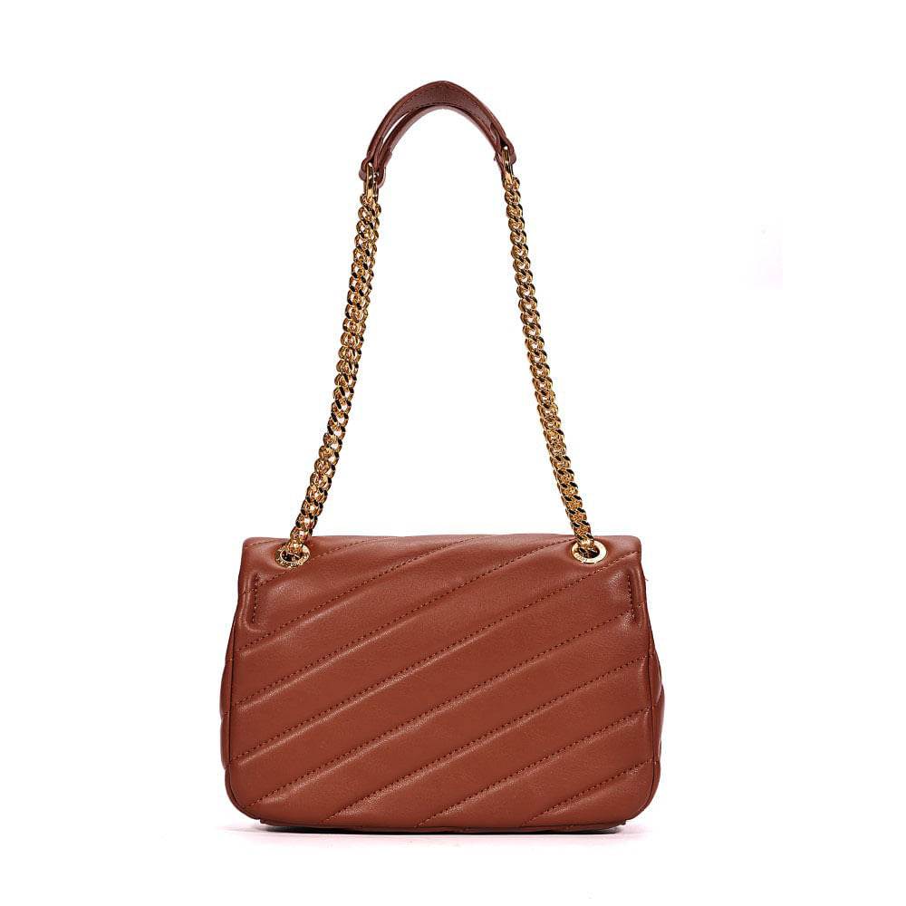 Bolsa Santa Lolla Marrom Matelassê Alça De Ombro