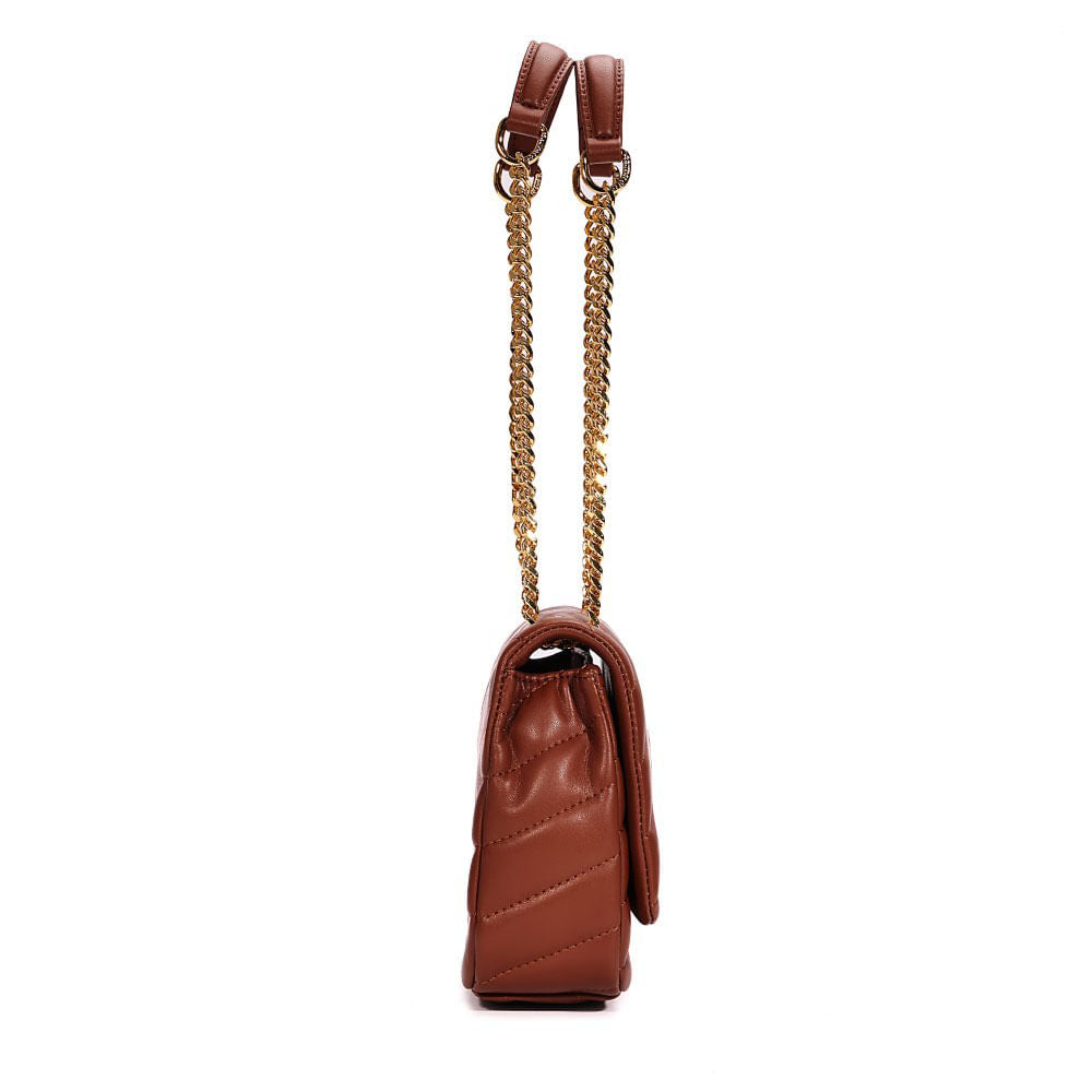 Bolsa Santa Lolla Marrom Matelassê Alça De Ombro