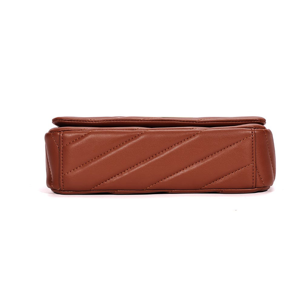 Bolsa Santa Lolla Marrom Matelassê Alça De Ombro