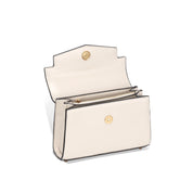 Bolsa Santa Lolla Off White Alça Dupla Detalhe Dourado