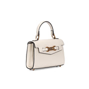 Bolsa Santa Lolla Off White Alça Dupla Detalhe Dourado