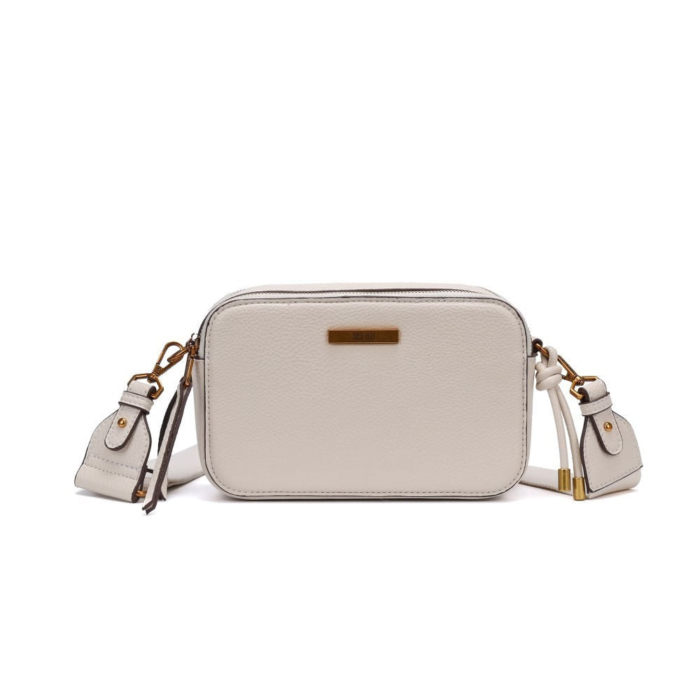 Bolsa Santa Lolla Off White Alça Gorgurão Transversal