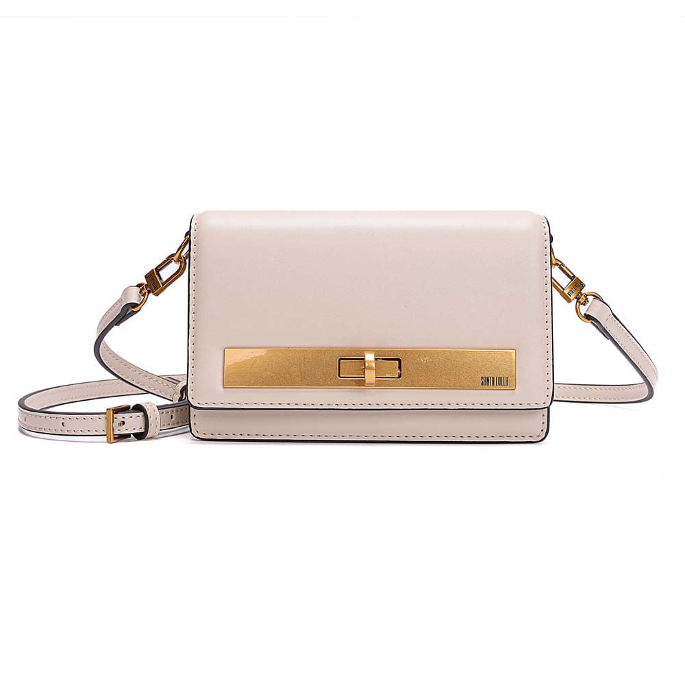 Bolsa Santa Lolla Off White Fecho Giratório