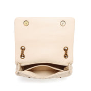 Bolsa Santa Lolla Off White Matelassê Alça De Ombro Corrente 