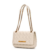 Bolsa Santa Lolla Off White Matelassê Alça De Ombro Corrente 