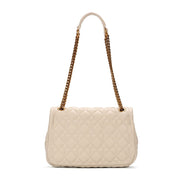 Bolsa Santa Lolla Off White Matelassê Alça De Ombro Corrente 