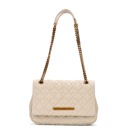Bolsa Santa Lolla Off White Matelassê Alça De Ombro Corrente 