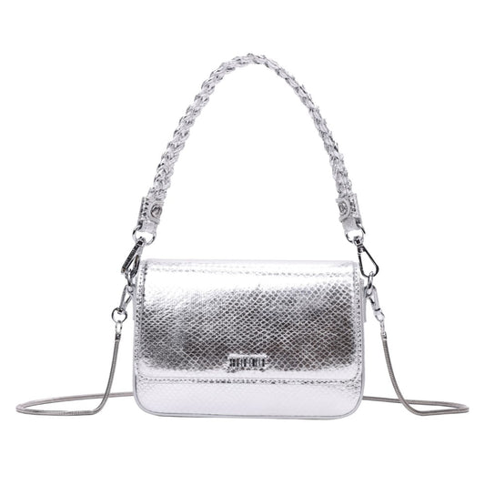 Bolsa Santa Lolla Prata Alça Trança