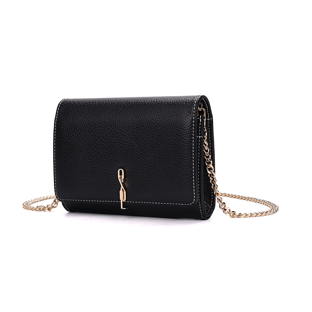 Bolsa Santa Lolla Preta Alça Corrente Transversal 