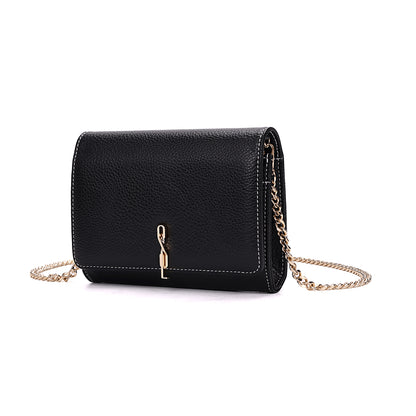 Bolsa Santa Lolla Preta Alça Corrente Transversal 