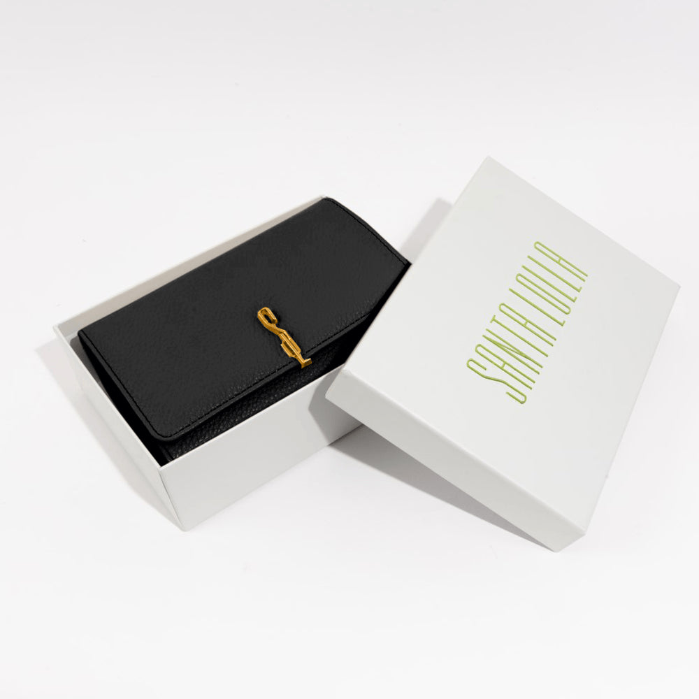 Bolsa Santa Lolla Preta Alça Corrente Transversal 