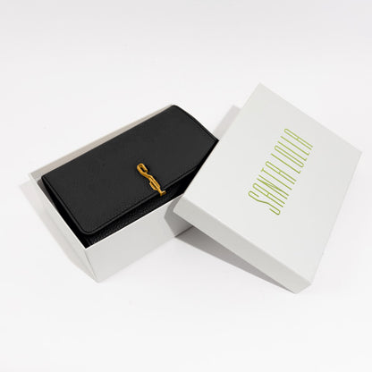 Bolsa Santa Lolla Preta Alça Corrente Transversal 