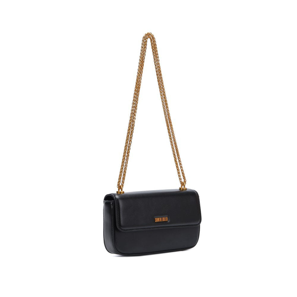 Bolsa Santa Lolla Preta Alça Correntes