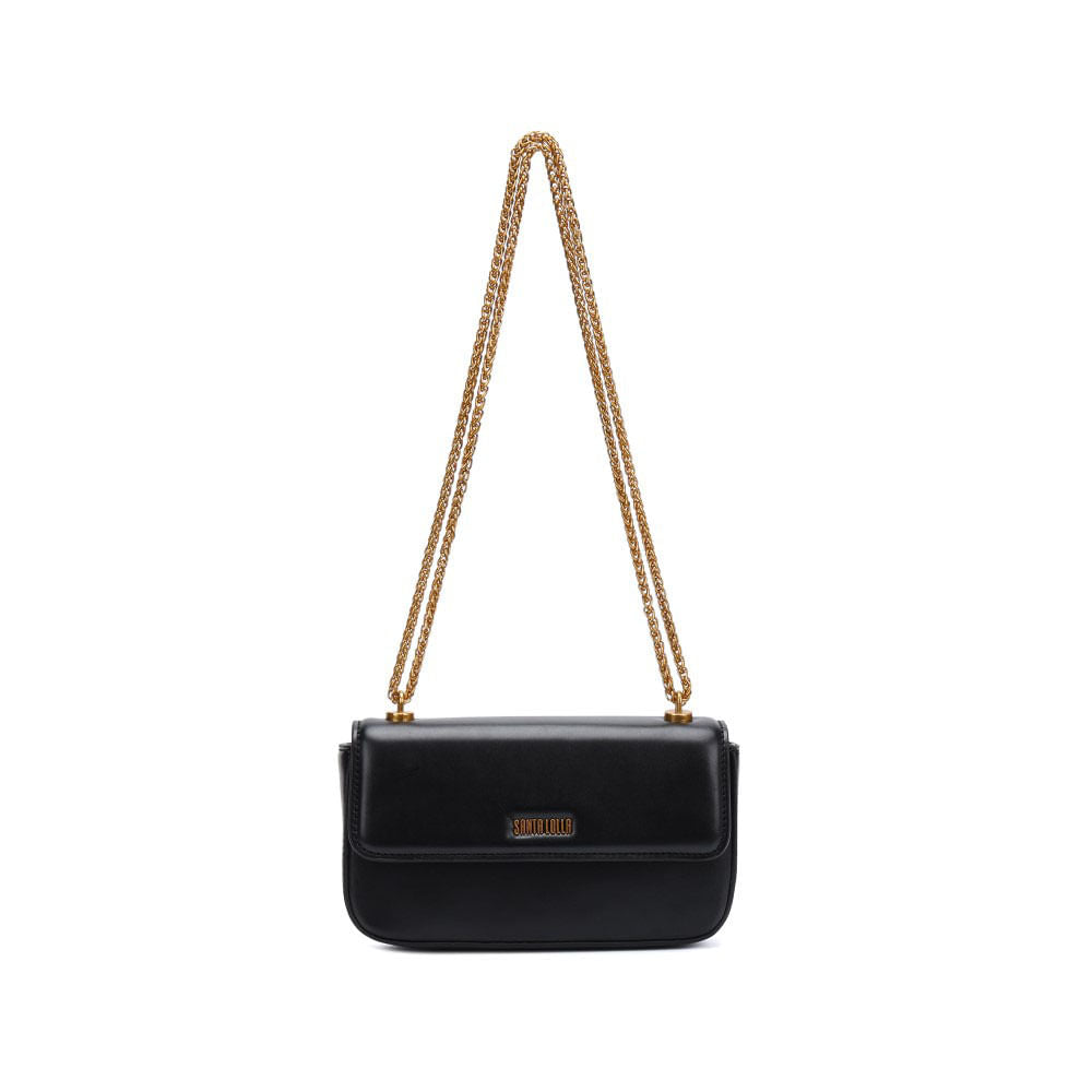 Bolsa Santa Lolla Preta Alça Correntes