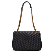 Bolsa Santa Lolla Preta Alça De Ombro Corrente