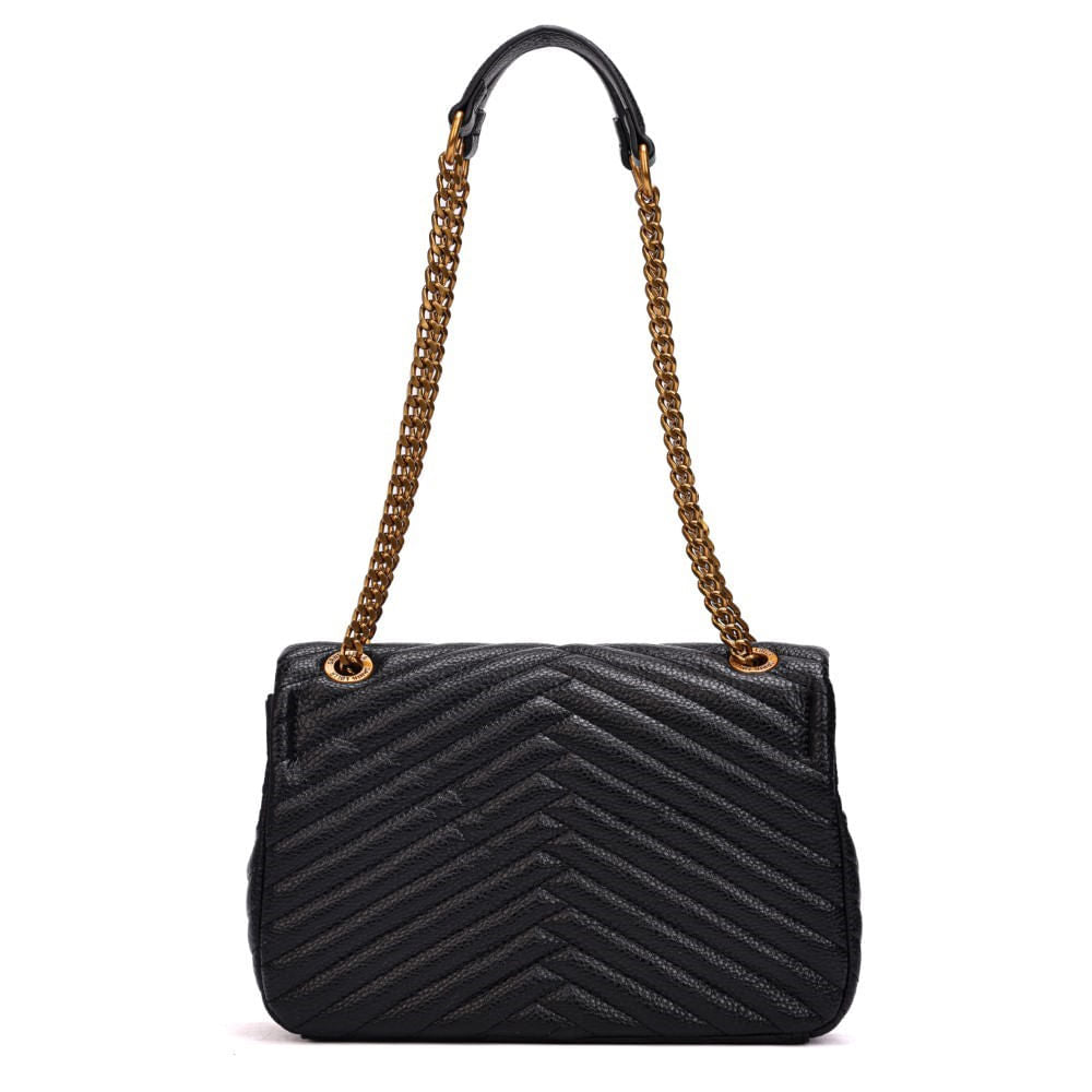 Bolsa Santa Lolla Preta Alça De Ombro Corrente