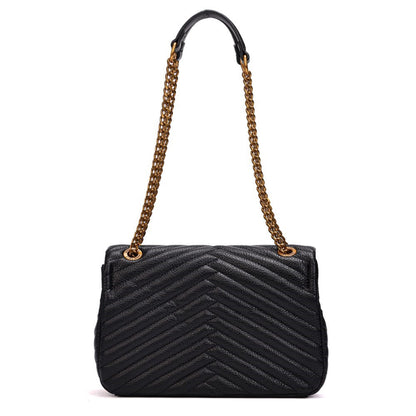 Bolsa Santa Lolla Preta Alça De Ombro Corrente