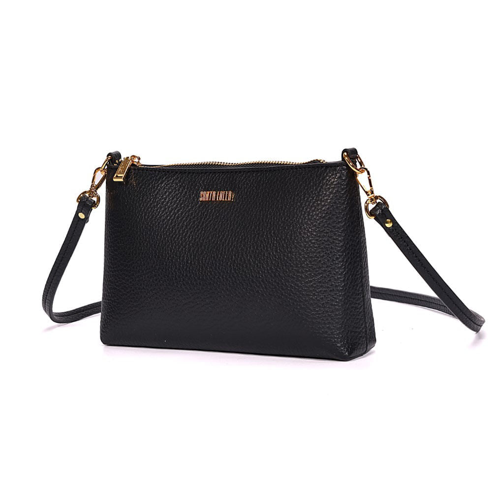Bolsa Santa Lolla Preta Alça Transversal