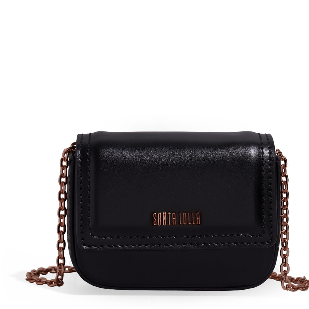 Bolsa Santa Lolla Preta Alça Transversal