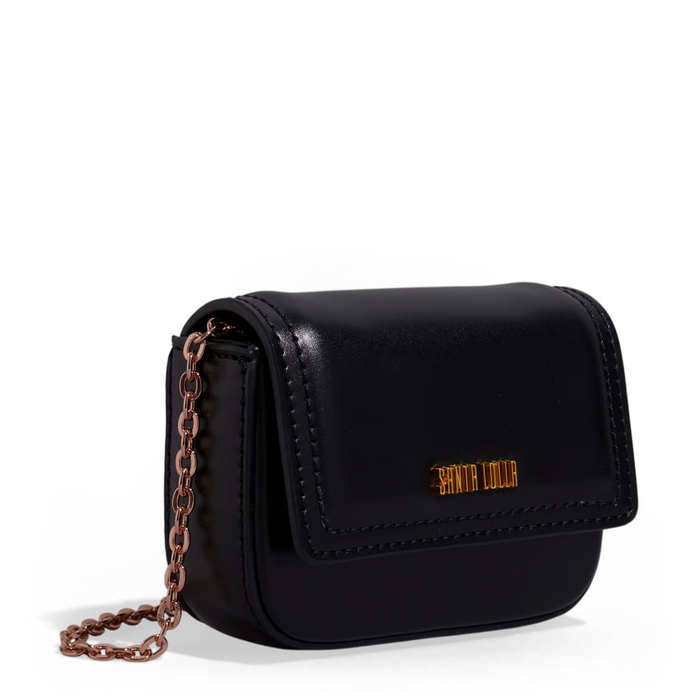 Bolsa Santa Lolla Preta Alça Transversal