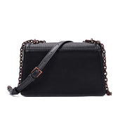 Bolsa Santa Lolla Preta Alça Transversal Correntes