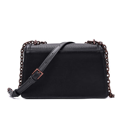 Bolsa Santa Lolla Preta Alça Transversal Correntes