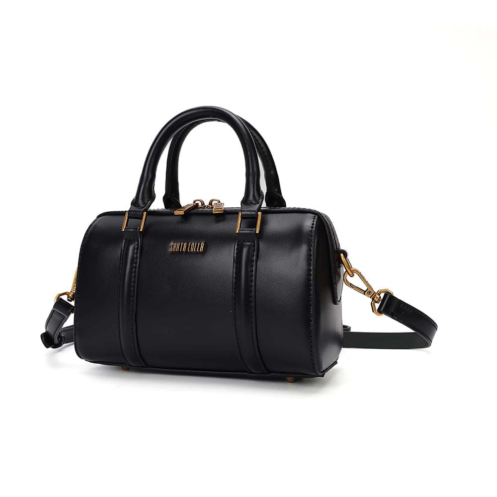 Bolsa Santa Lolla Preta Estruturada Alça Dupla