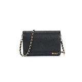 Bolsa Santa Lolla Preta Flap Bag Alça Corrente