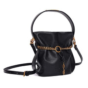 Bolsa Santa Lolla Preta Floater Corrente Dourada