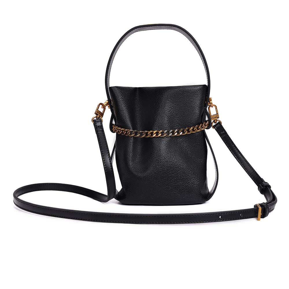 Bolsa Santa Lolla Preta Floater Corrente Dourada