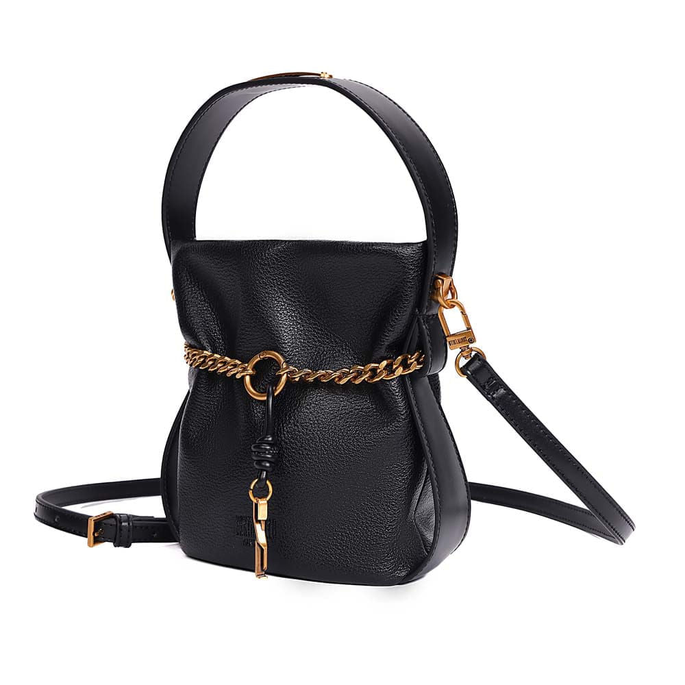 Bolsa Santa Lolla Preta Floater Corrente Dourada